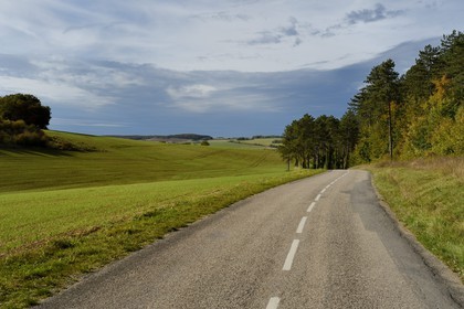 France, Meuse, region of Verdun, the secondary road D913B
