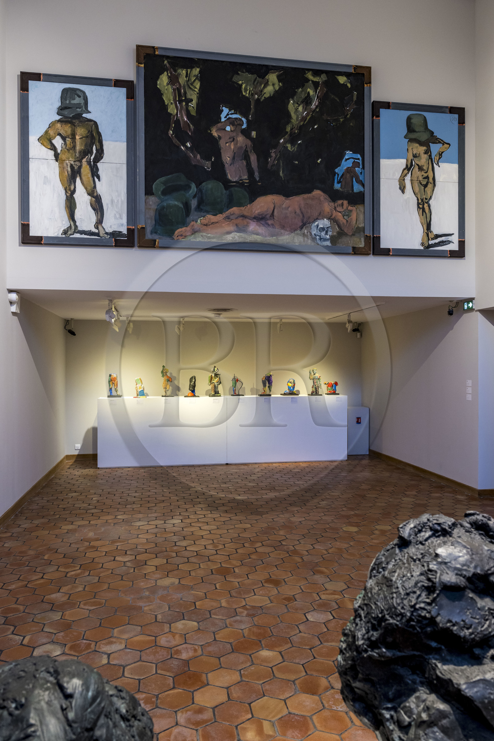 France, Paris, Musée Maillol art museum, Markus-Maillol exhibition by German artist Markus Lüpertz in dialogue with the work of Aristide Maillol