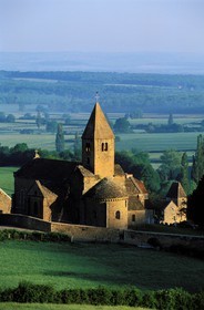 France, Saone et Loire, Mâconnais, Chapelle sous Briançon church at early morning