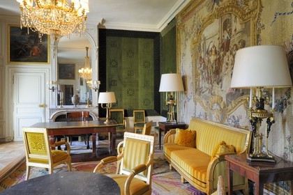 France, Yvelines, Chateau de Versailles, listed as World Heritage by UNESCO, Trianon sous bois, the Grand Trianon Wing, the General de Gaulle's desk