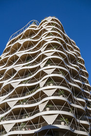 France, Herault, Montpellier, Saint-Roch station district, the Higher Roch apartment building