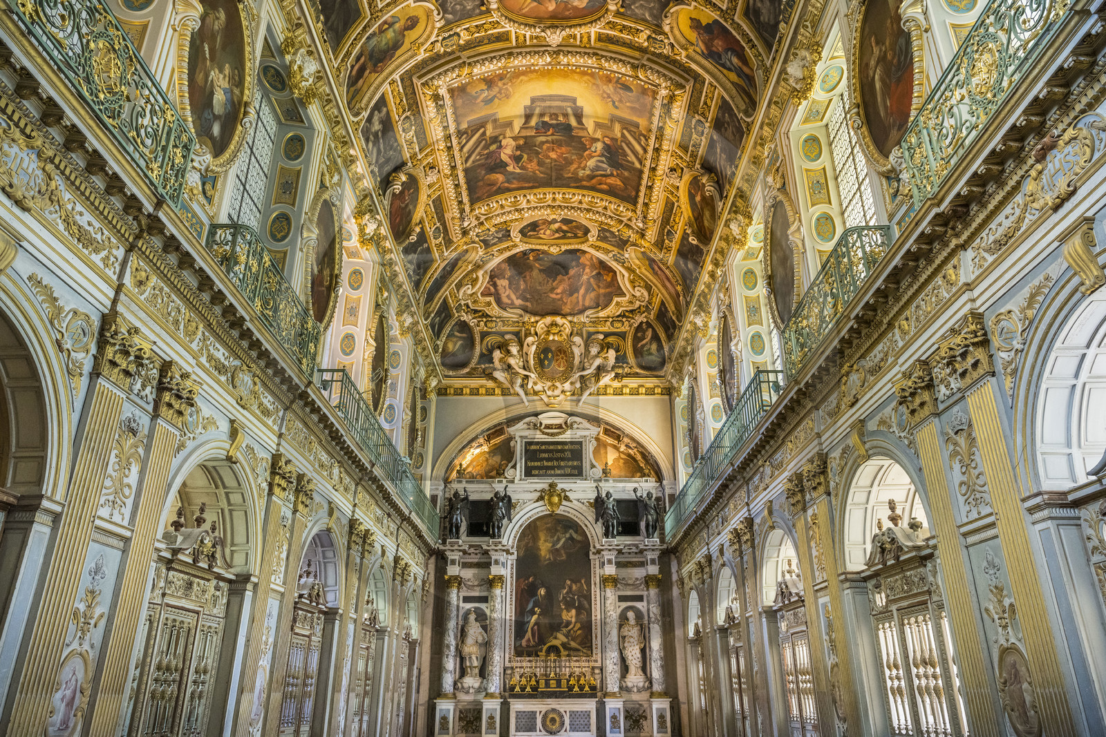France, Seine-et-Marne, Fontainebleau, castle of Fontainebleau listed as World Heritage by UNESCO, Chapel of the Trinity