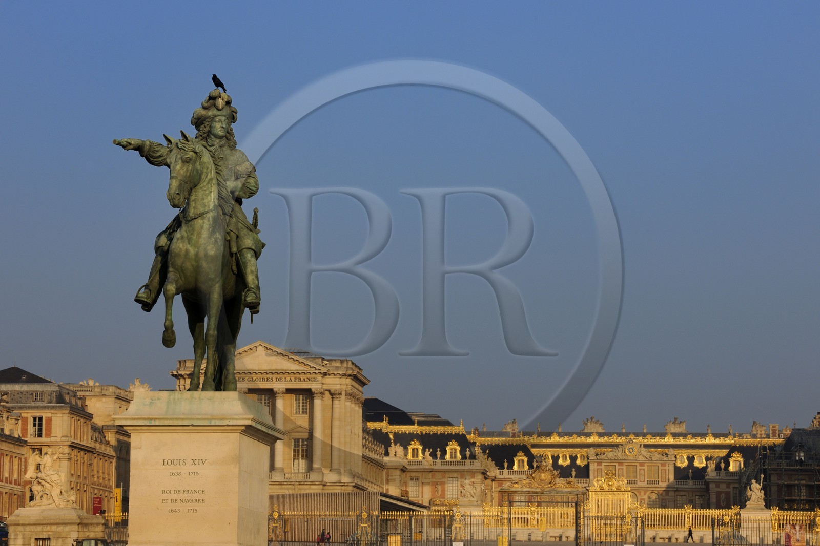 France, Yvelines, Chateau de Versailles, listed as World Heritage by UNESCO, equestrian statue of Louis XIV