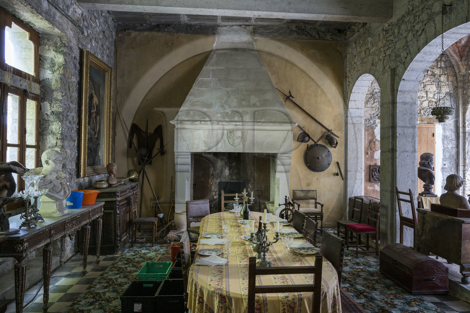 France, Drôme (26), parc naturel régional des Baronnies provençales, Aulan, château (XIIe siècle reconstruit XIXe siècle)