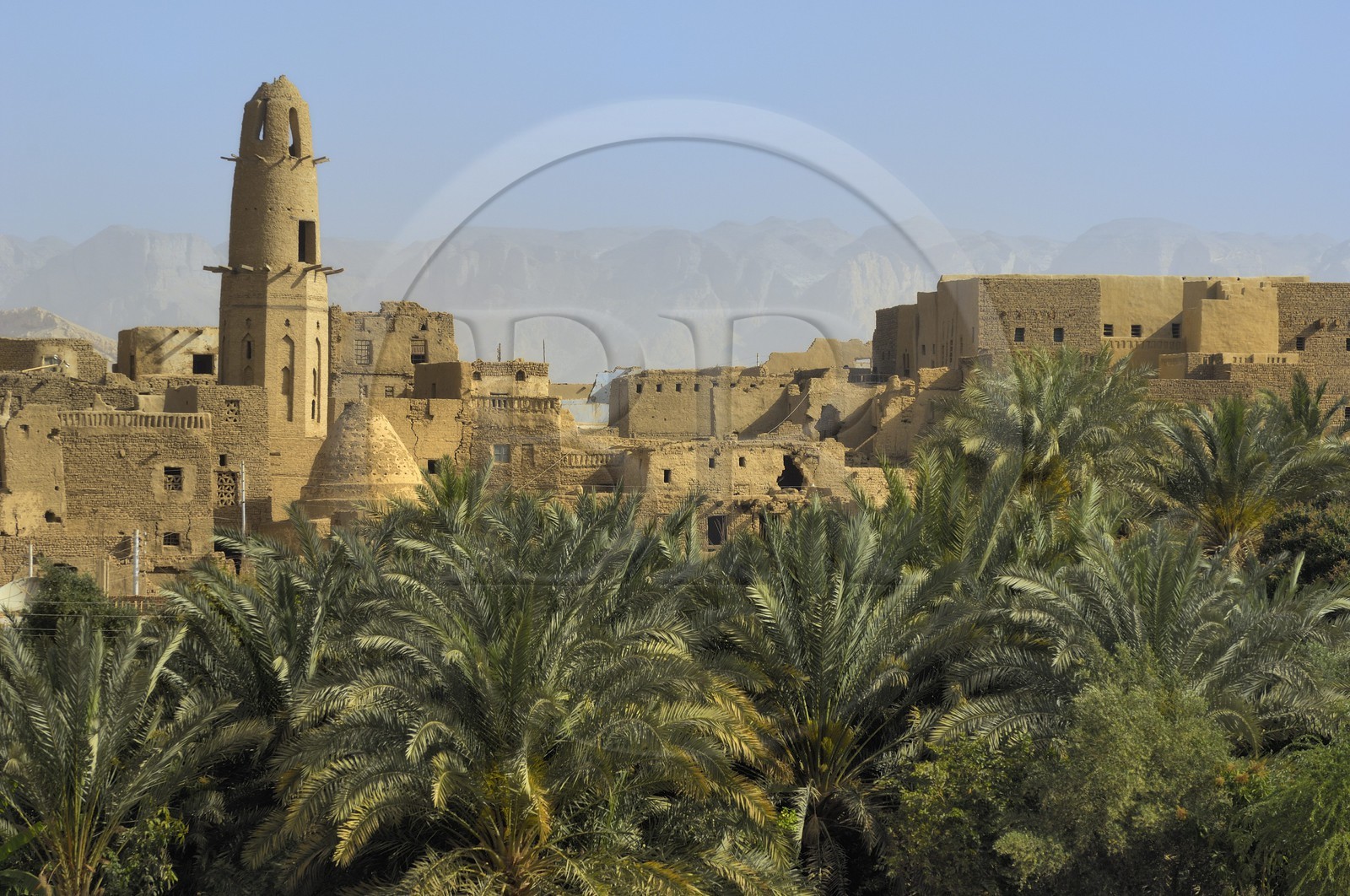 Egypt, Upper Egypt, Libyan Desert, Dakhla Oasis, old village of Al-Qasr, the mosque of Nasr el-Din