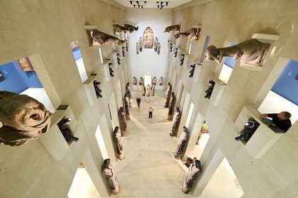 Allemagne, Bade-Wurtemberg, Fribourg en Brisgau, musée des Augustins (Augustinermuseum), statues originales de la cathédrale (Munster)