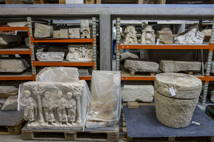 France, Bouches-du-Rhône (13), Arles, musée départemental Arles antique, dans les réserves du musée