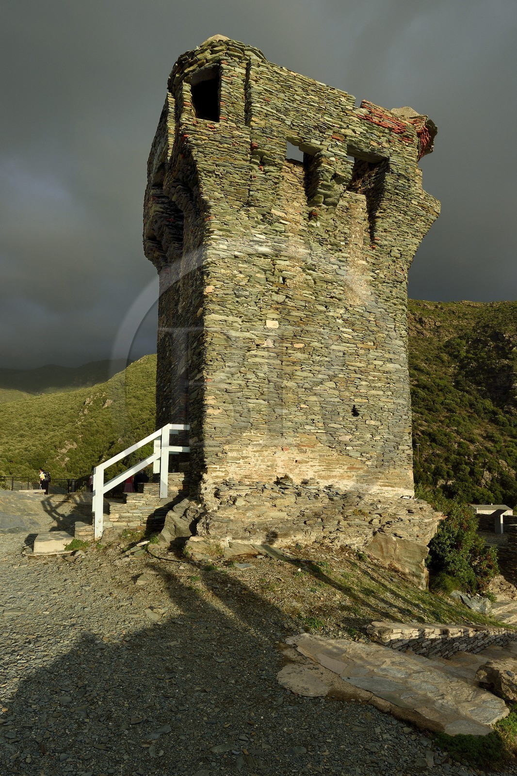 France, Haute Corse, Cap Corse, Nonza, the Paoline Tower (Torra paolina)