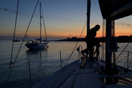 France, Finistère (29), La Foret Fouesnant, archipel des Glénan, Ile Saint-Nicolas