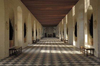 France, Indre-et-Loire (37), château de Chenonceau, la grande galerie