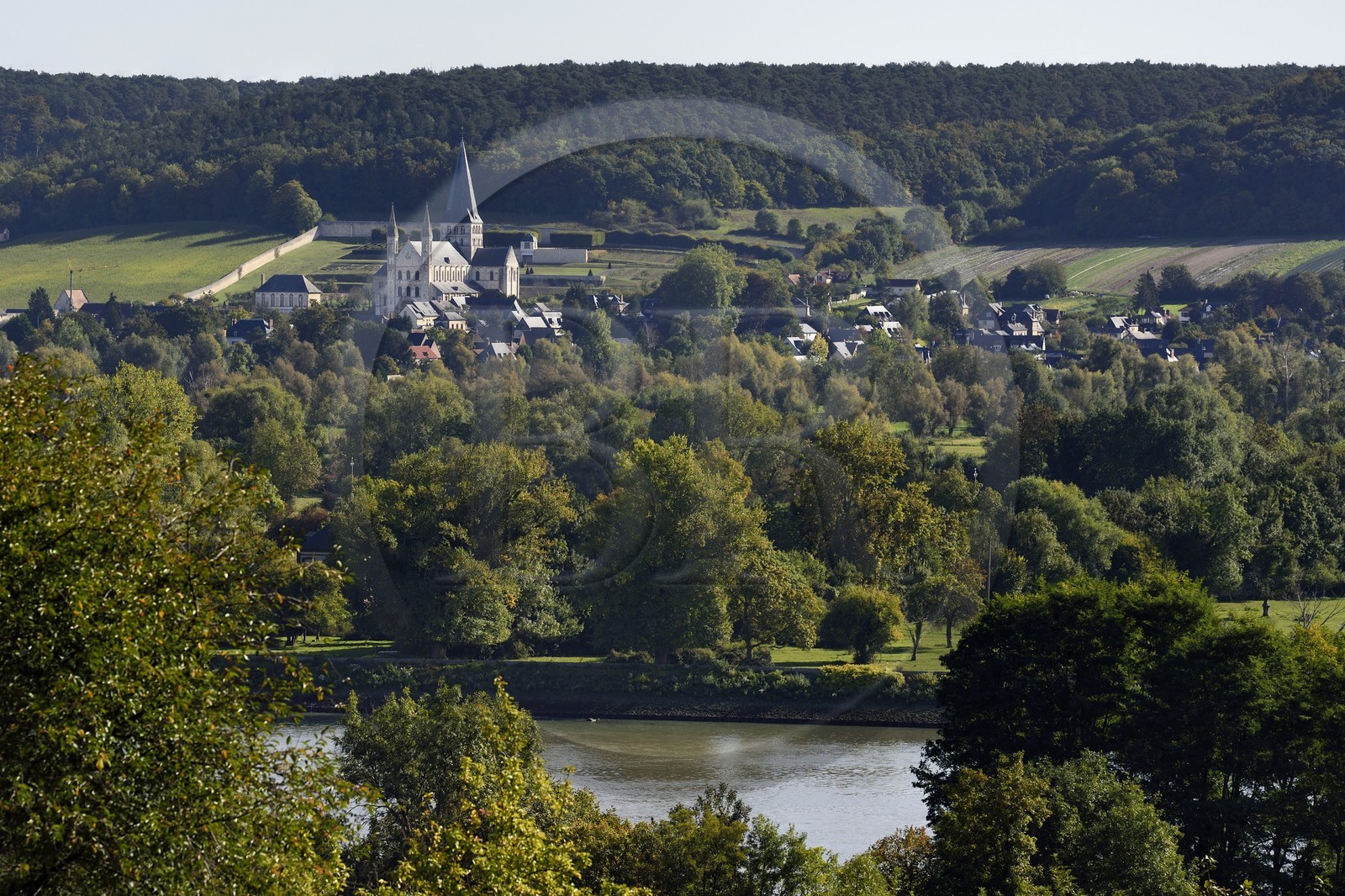 France, Seine-Maritime, Saint Martin de Boscherville, Saint-Georges de Boscherville Abbey of the 12th century