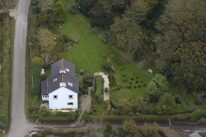 France, Finistere, Prat-Ar-Coum (aerial view)