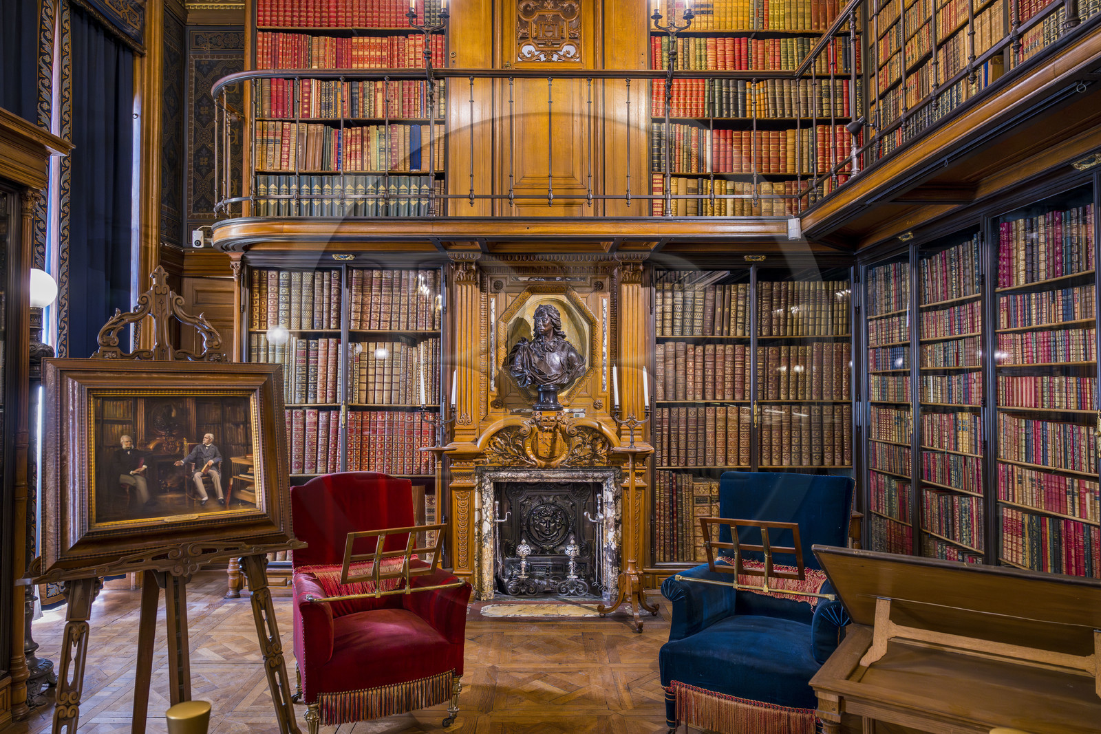France, Oise (60), Chantilly, le chateau de Chantilly, la bibliothèque (Cabinet des Livres)