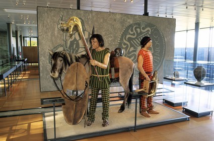 France, Saone et Loire, Morvan, Mont Beuvray, celtic and gallic civilisation museum of Bibracte, eduen gaulish of the 1st century b.c.
