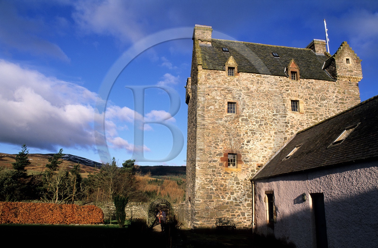 Royaume-Uni, Ecosse, région des Borders, Selkirkshire, Aikwood tower, tour fortifiée du 15éme siècle