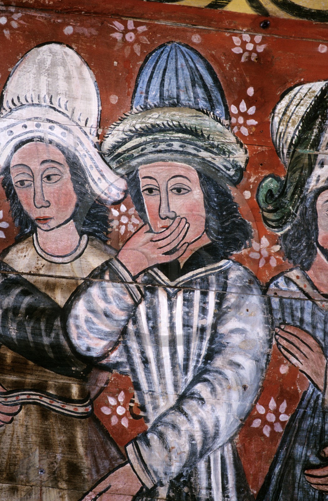 France, Côtes d'Armor, Plougrescant, the painted arch of the Sainte Gonery chapel