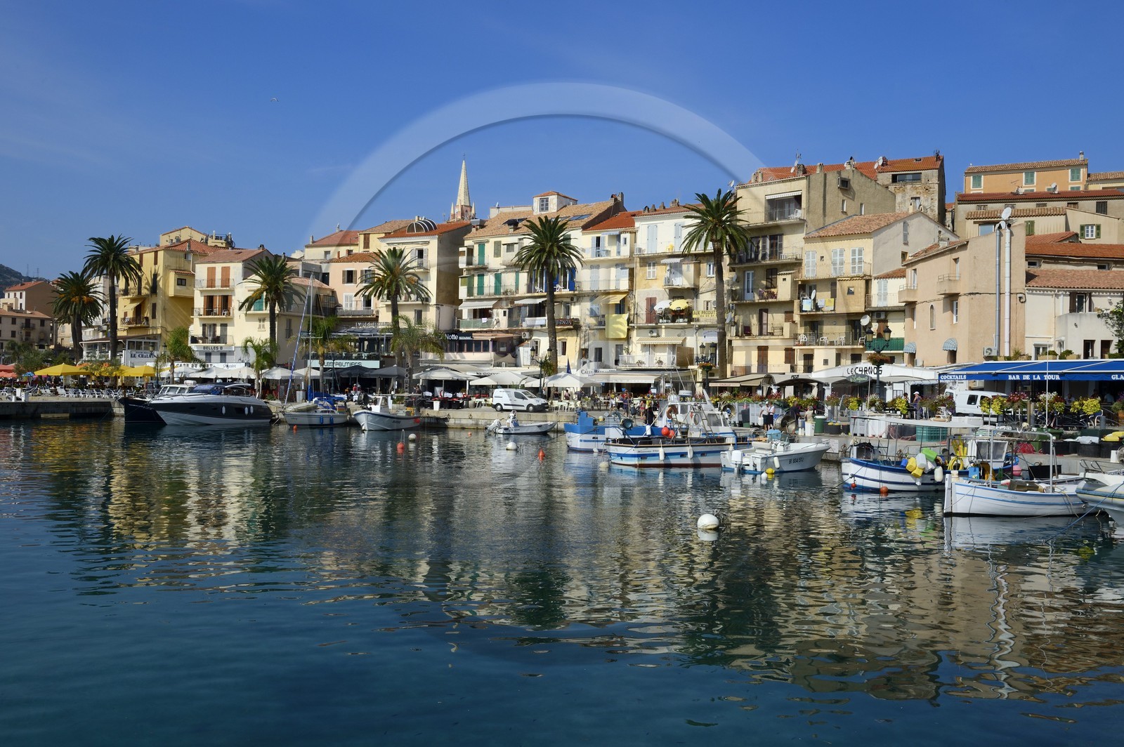 France, Haute Corse, Calvi, the harbour and quai Landry