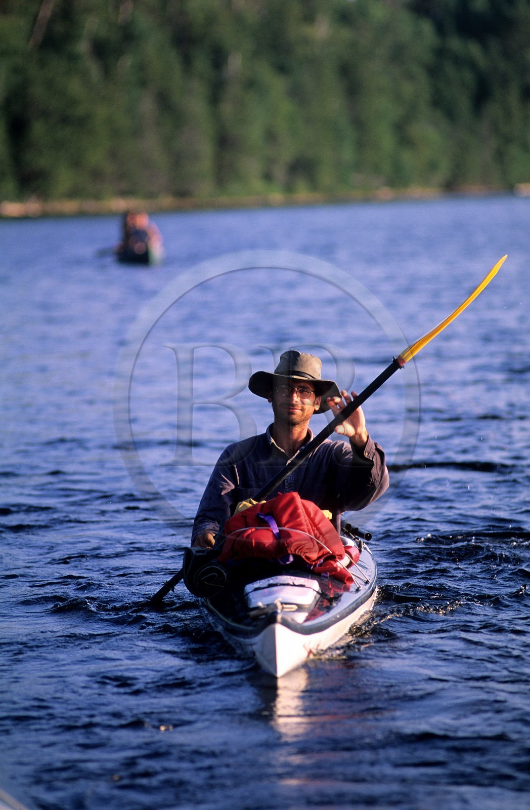 Canada, Quebec Province, La Verendrye Wildlife Reserve, the Ottawa River, Sea kayaks